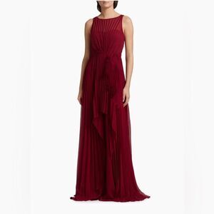 Badgley Mischka  Pleated Layered Gown size 10